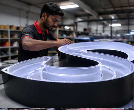 Inside the Next Media signage workshop